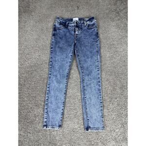 True Craft Jeans Womens 2 Blue Mid Rise Skinny Ankle Stretch Denim Light Wash